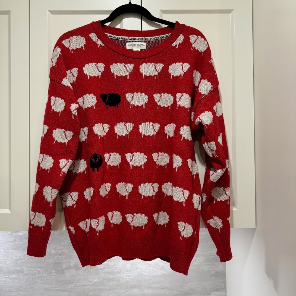 Princess Diana HOLY SHEEP Cotton Country Sweater